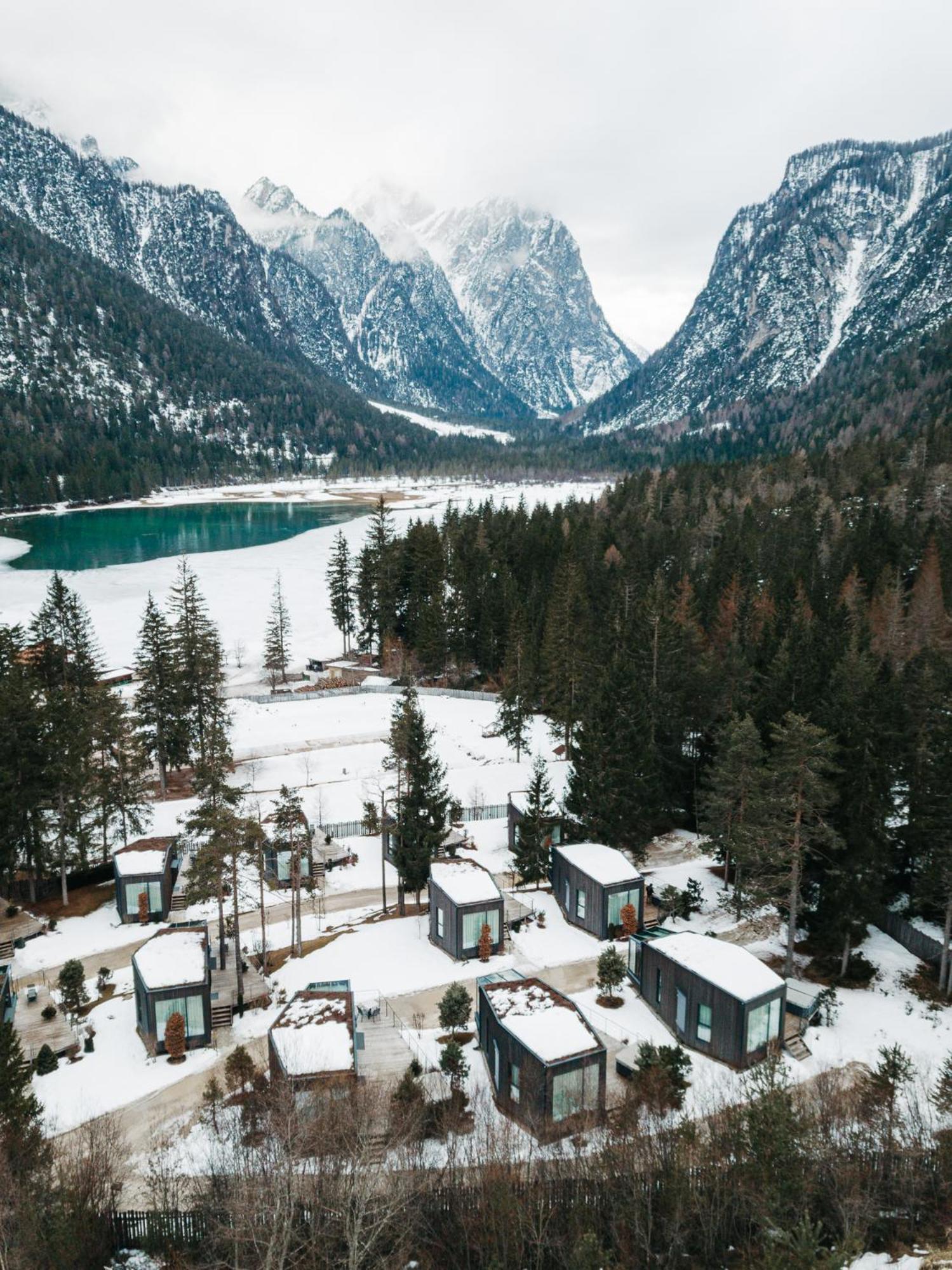 Skyview Chalets Am Camping Toblacher See Kültér fotó